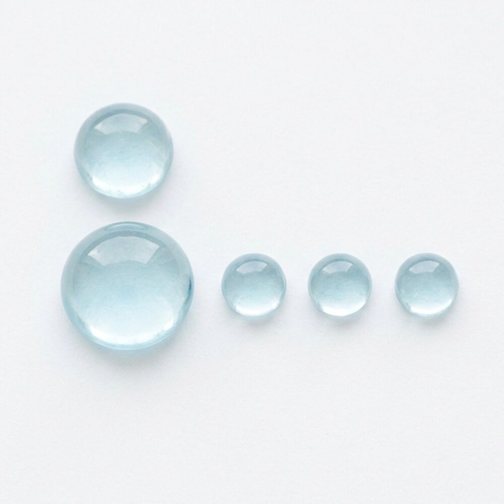 Bundle Offer of Blue Aquamarine Cabochons - AQUBundleRd