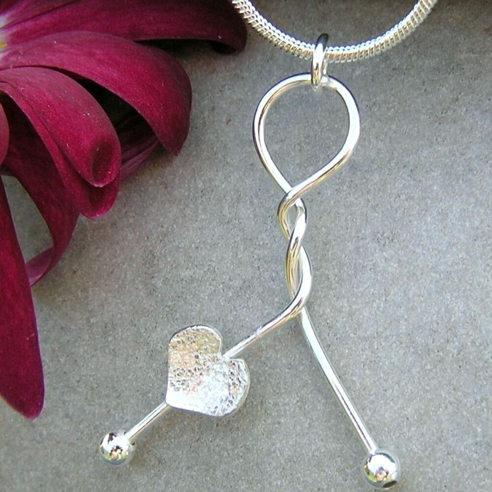 Silver Heart Twist Pendant - JTAP4