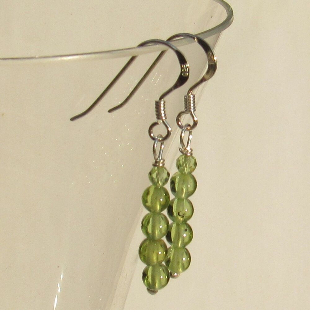 Silver Peridot Earrings - GCE2