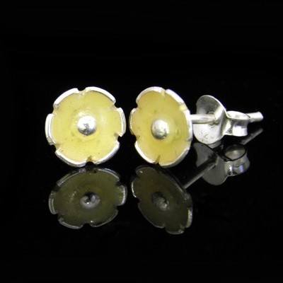 Flower Earrings Yellow Blossoms  - GCE7