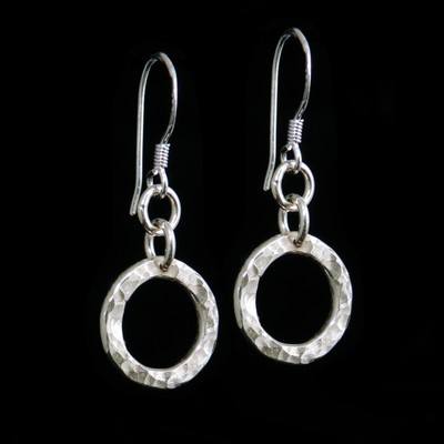 Hammered Circle Earrings - SWCE9