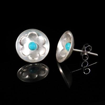 Turquoise Silver Earrings - GCE20