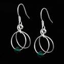 Emerald  Earrings - May Birthstone - SWCE15F