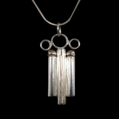 Silver and Gold Pendant "Skyrise" - DDP14