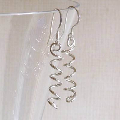 Handmade Silver Wire Earrings 