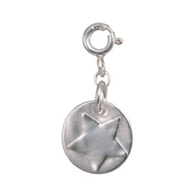 Silver Star Disc Charm|Handmade 925 Sterling Silver Full Moon| Lesley H ...