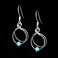 Turquoise Earrings - December Birthstone - SWCE15M