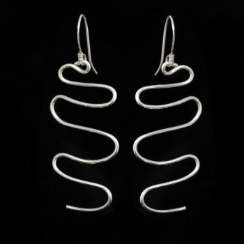 Snake Earrings in Silver - SWCE10
