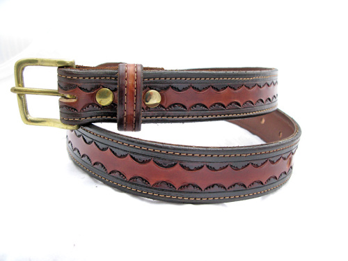 Handmade Brown Leather Belt