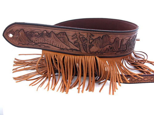 Handmade Leather Rocky Mountain Guitar Strap