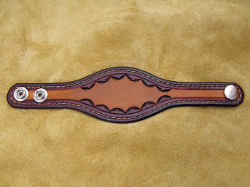 Handmade Brown Leather Wristband