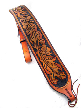 Handmade Leather Oak Leaf Rifle Sling
