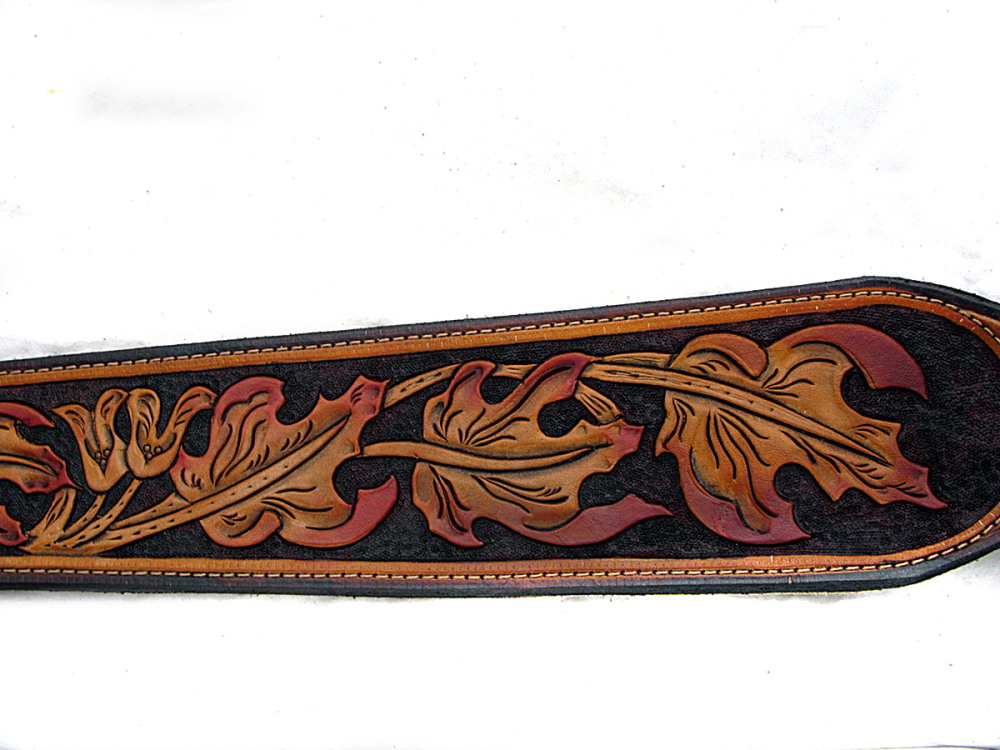 Handmade Leather Autumn Leaf Rifle Sling