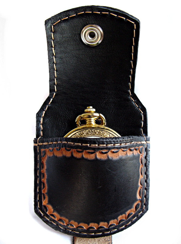 Handmade Leather Pocket Watch Pouch