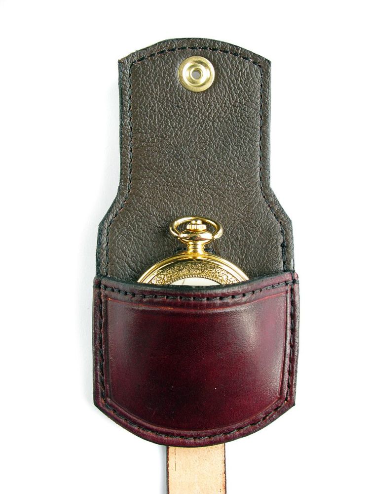 Handmade Leather Pocket Watch Pouch