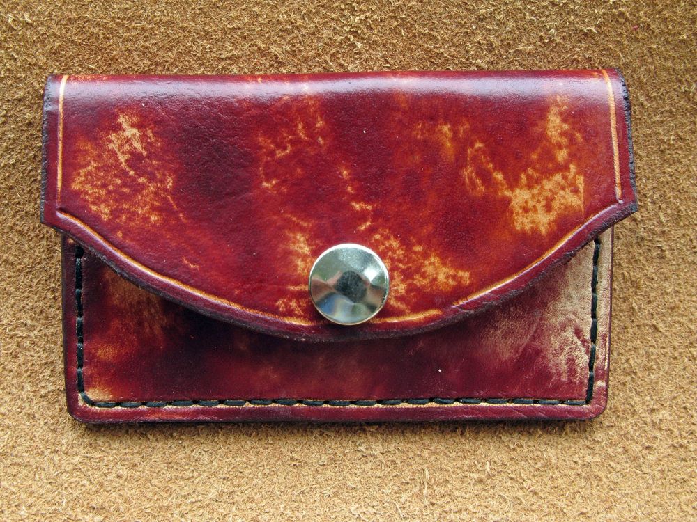 Handmade Brown Leather Card Wallet