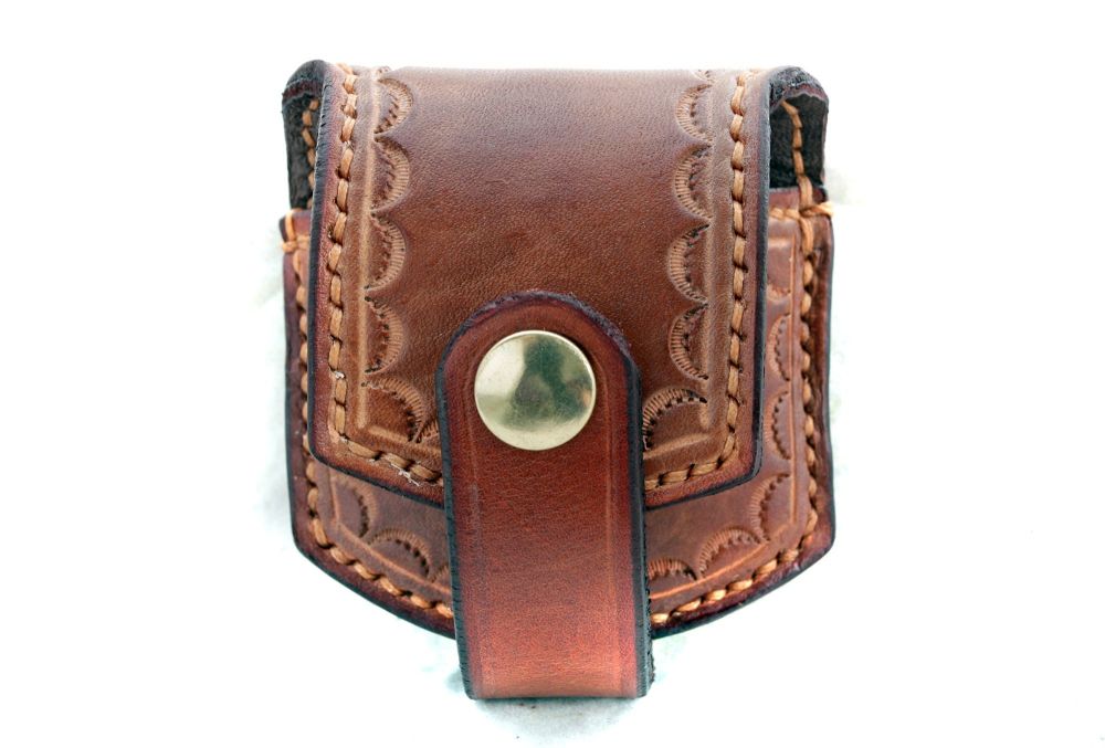 Handmade Leather Pocket Watch Pouch with Belt Loop