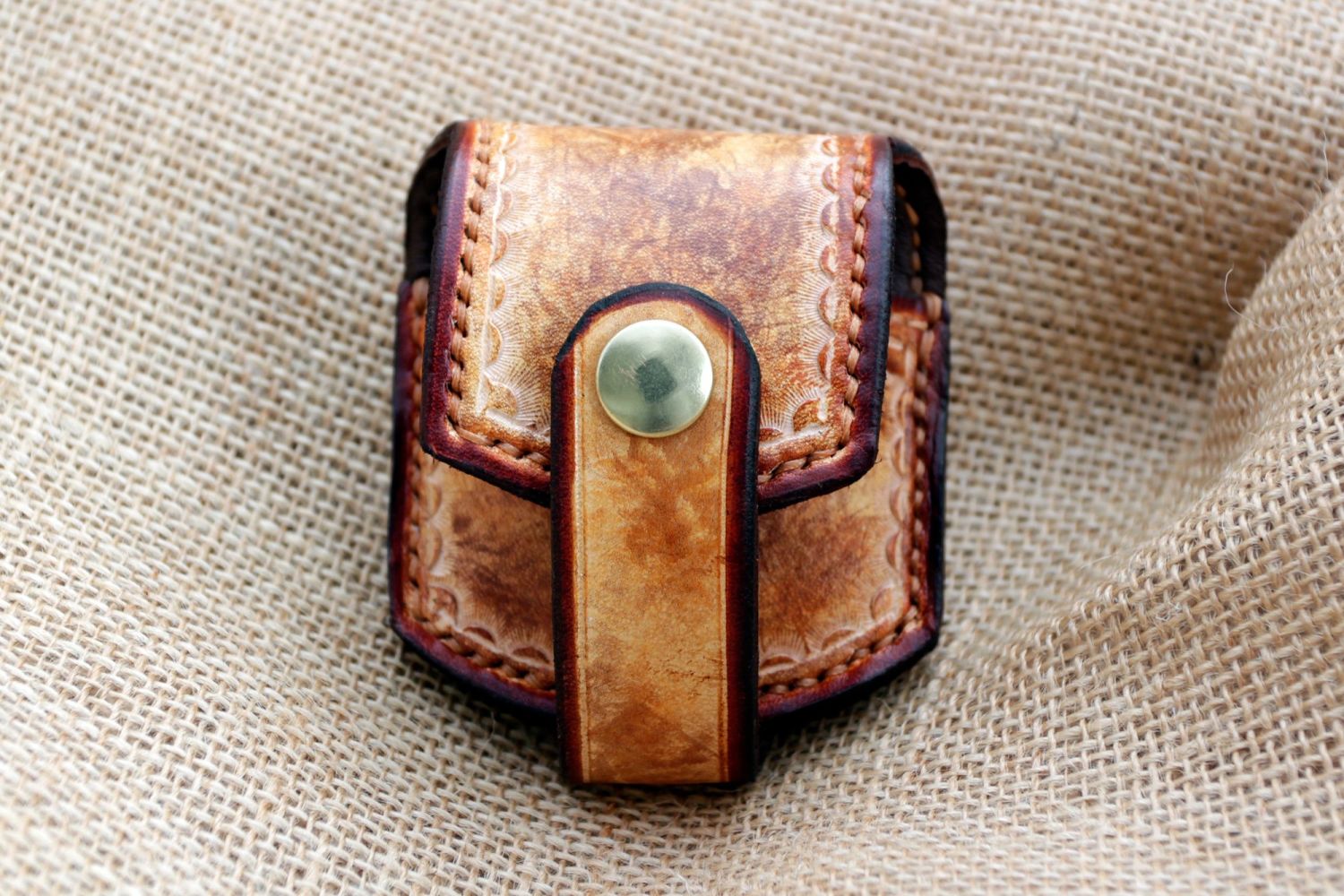 Handmade Leather Pocket Fob Watch Pouch