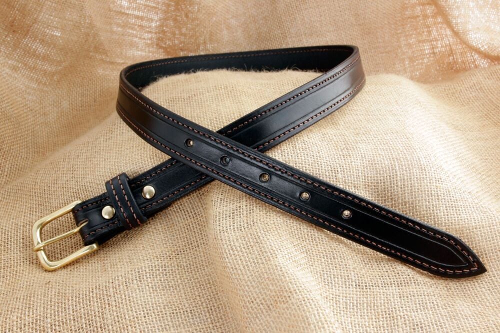 Handmade Classic Black Leather Belt