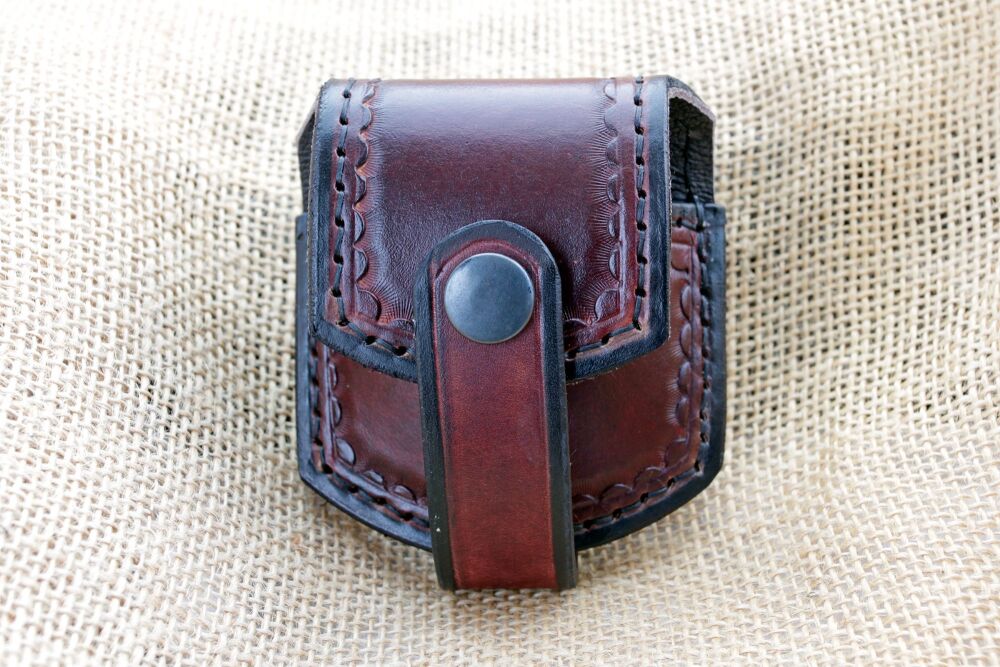 Handmade Leather Brown Pocket Watch Pouch