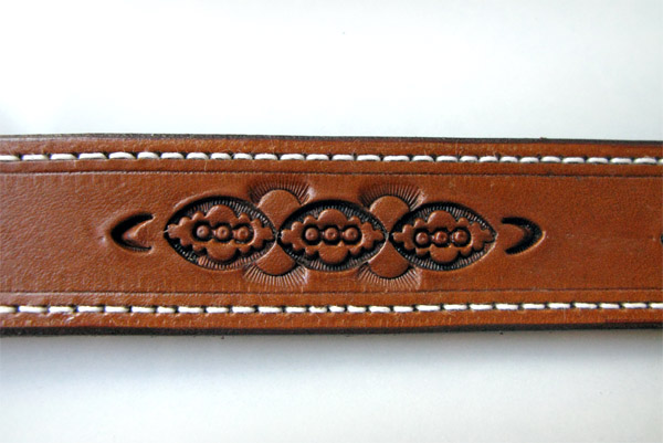 Handmade Stamped Leather Belt