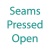 Seams pressed open