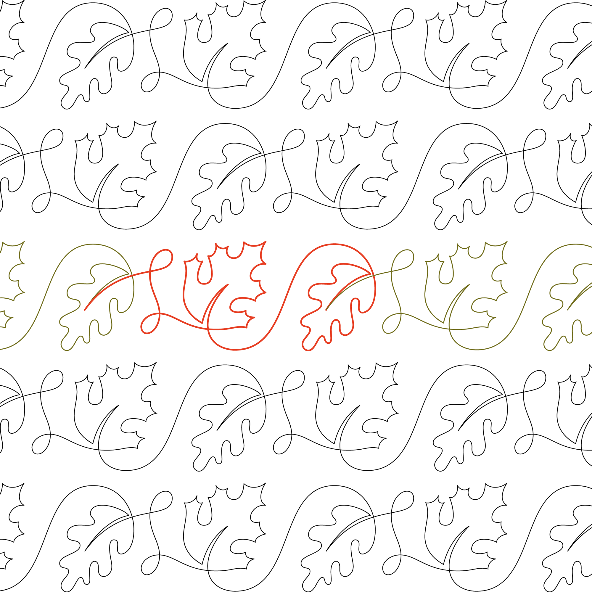 Autumn Flourish Longarm Pantograph