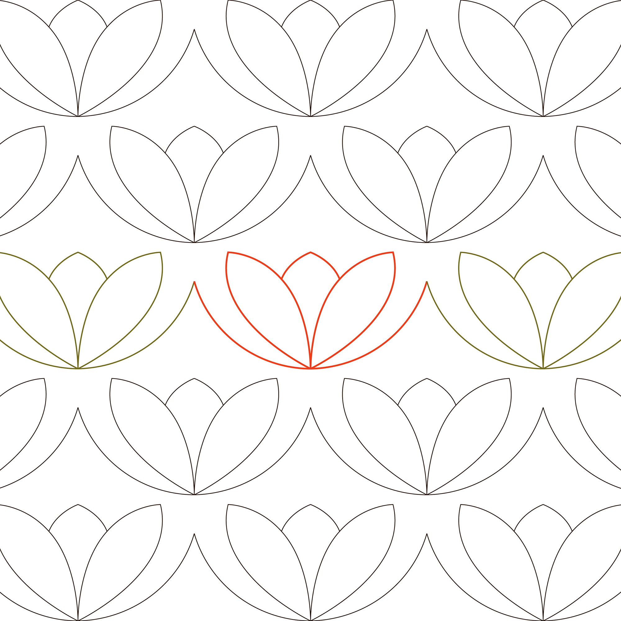 Border Lily Longarm Pantograph