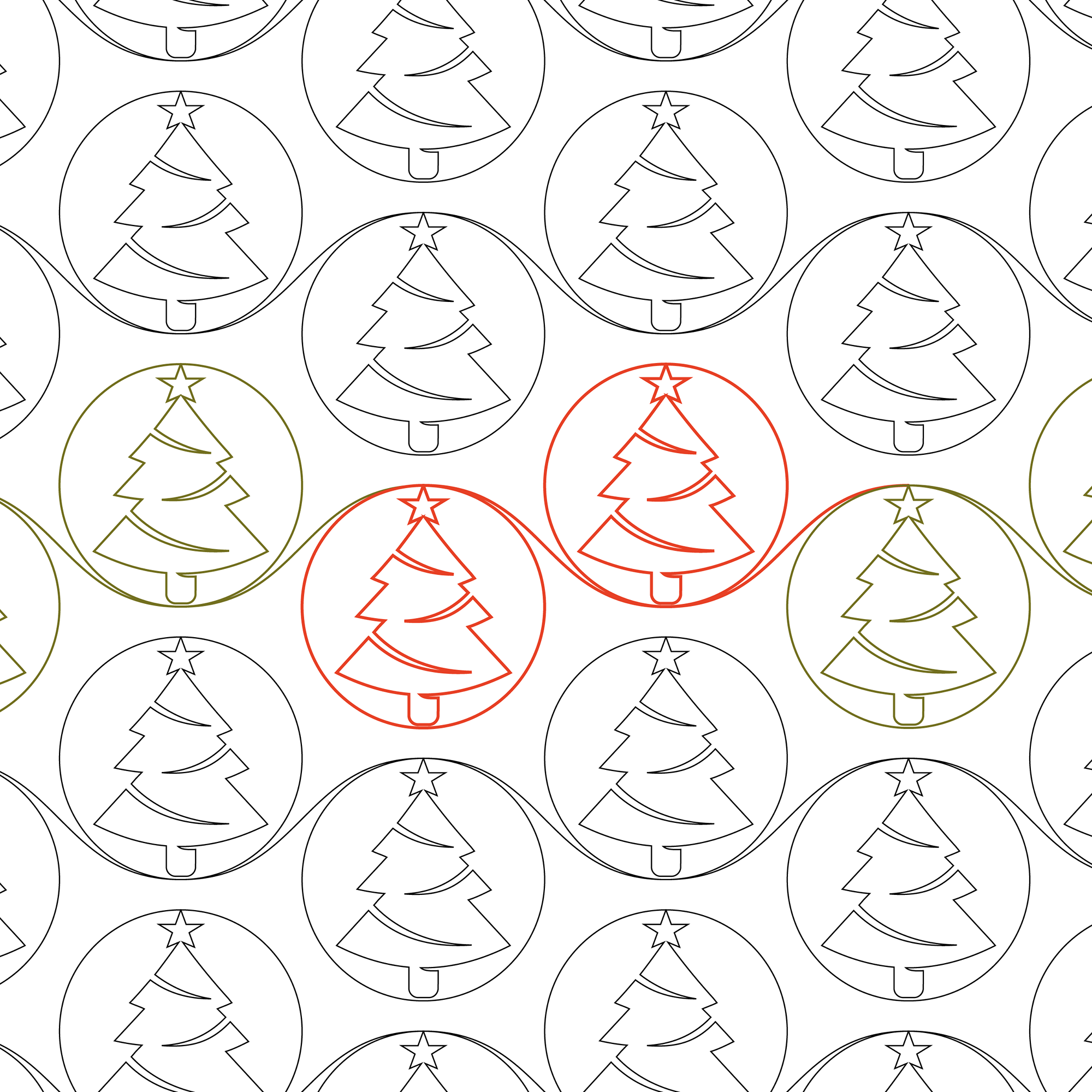 Christmas Forest Longarm Pantograph