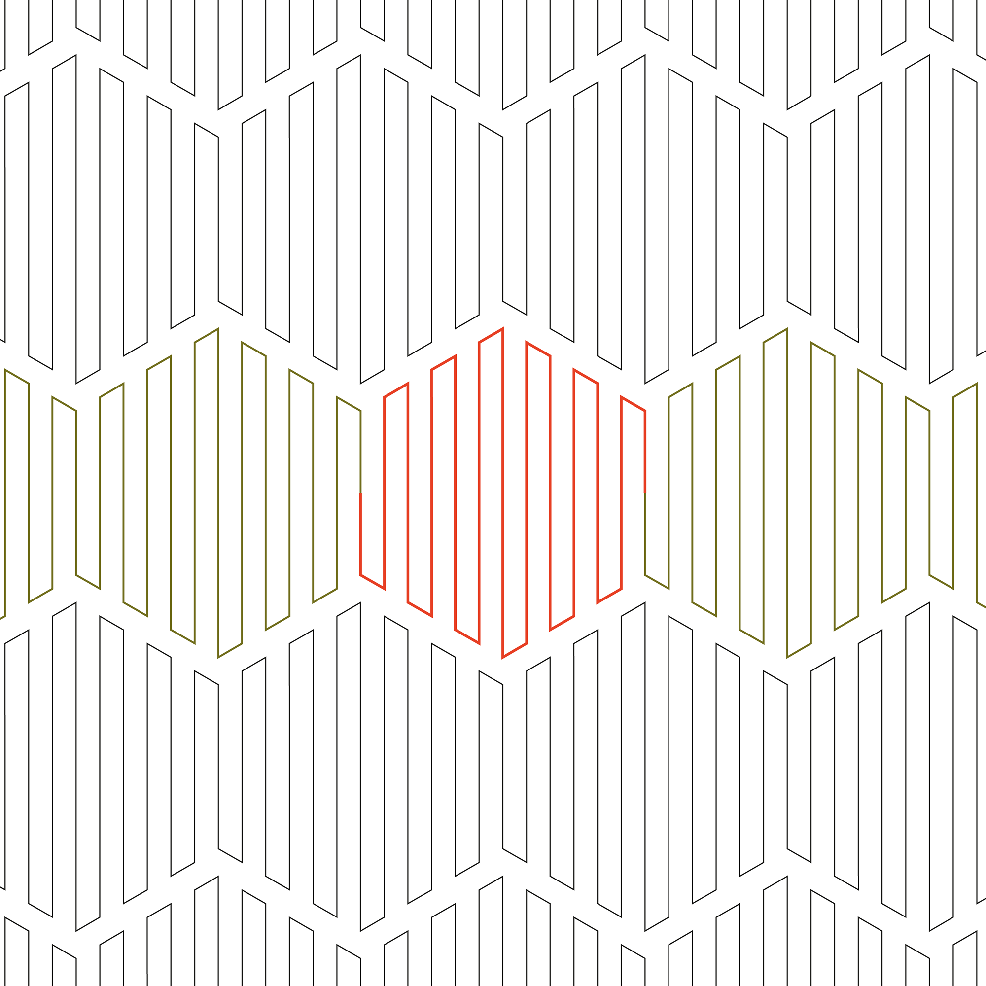 Hexy Stripes Longarm Pantograph