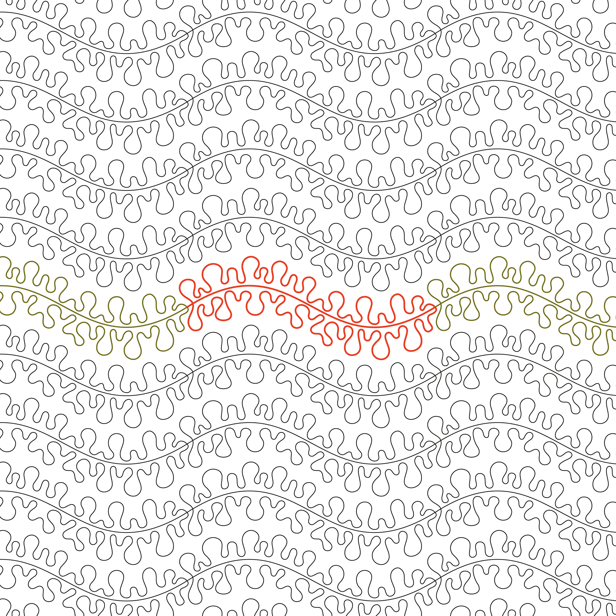 Sea Coral Longarm Pantograph