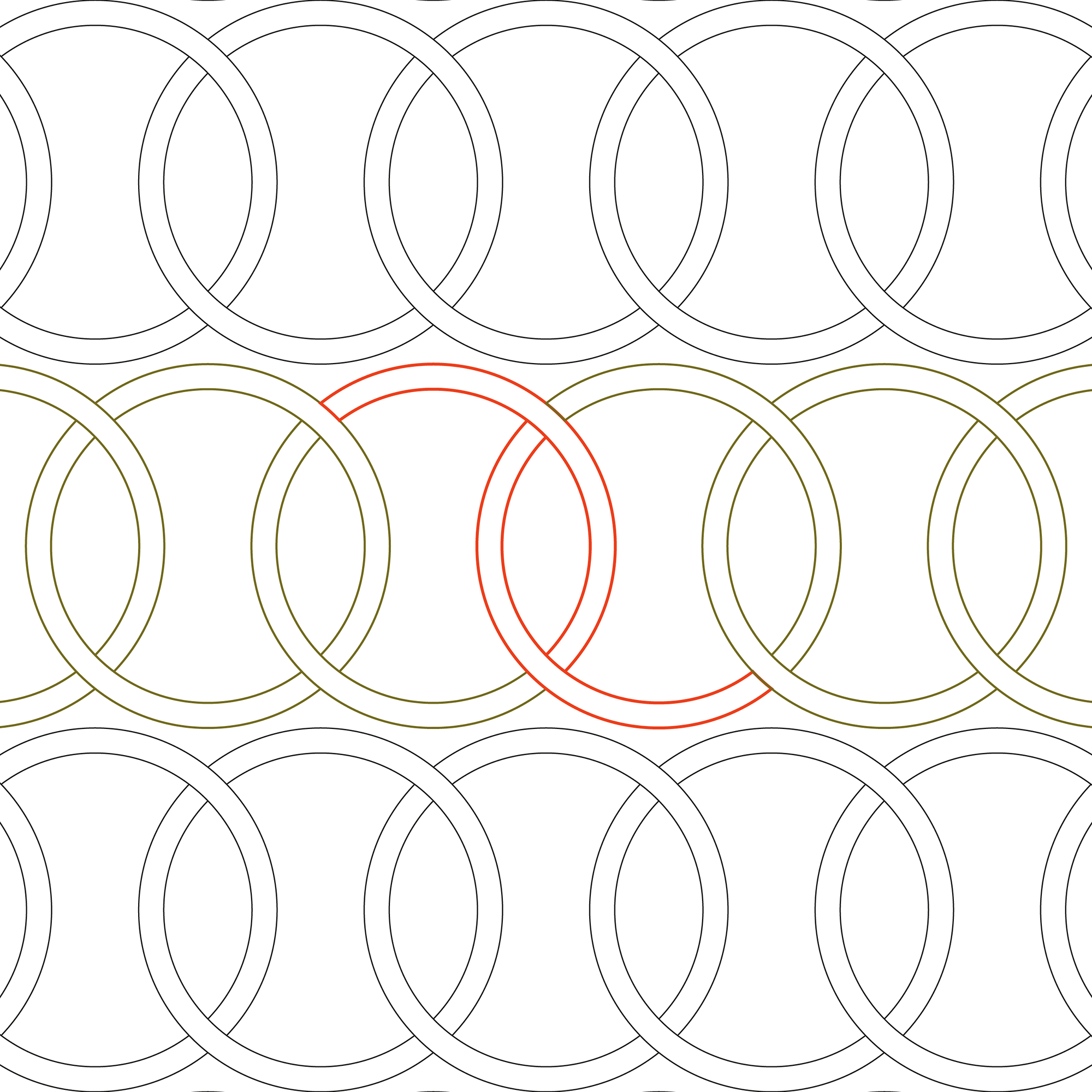 Simple Celtic Circles Longarm Pantograph 