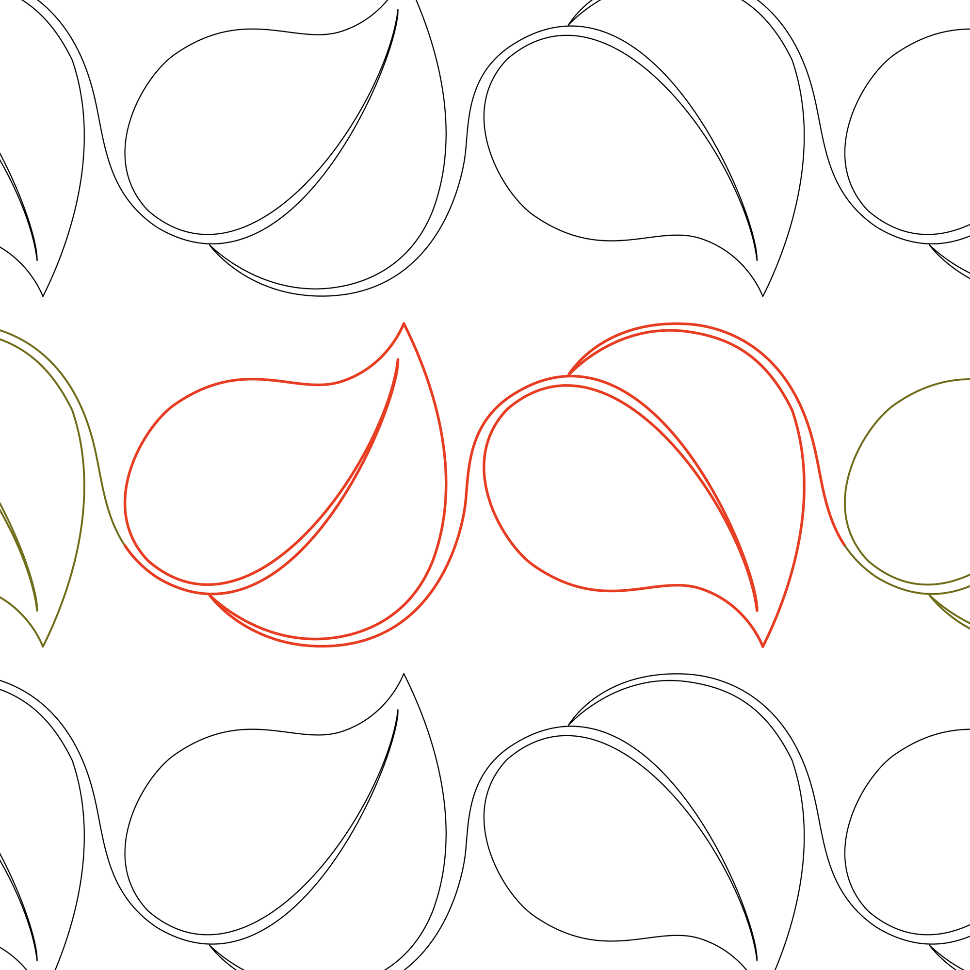 Sunflower Leaves Longarm Pantograph