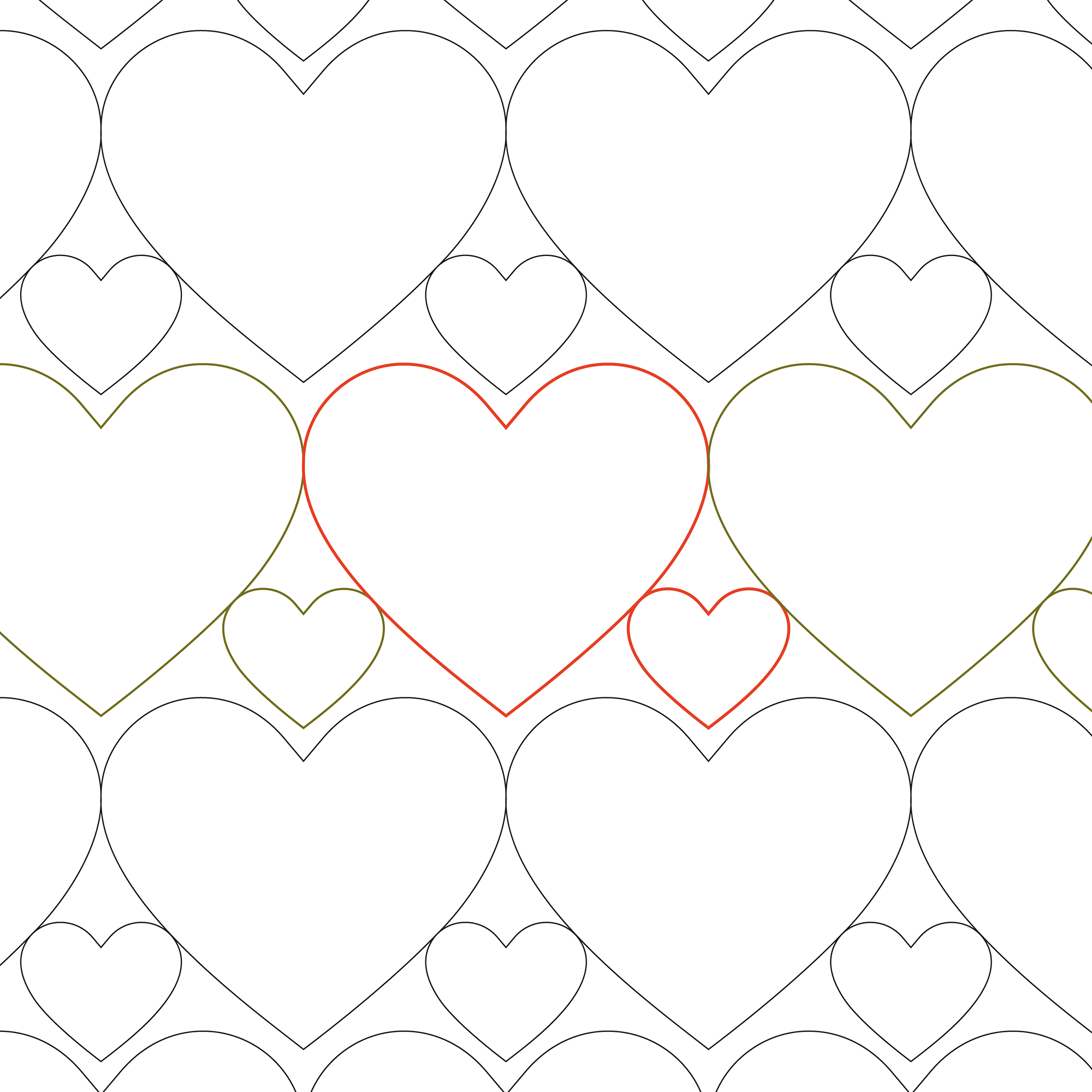 Two Hearts Longarm Pantograph