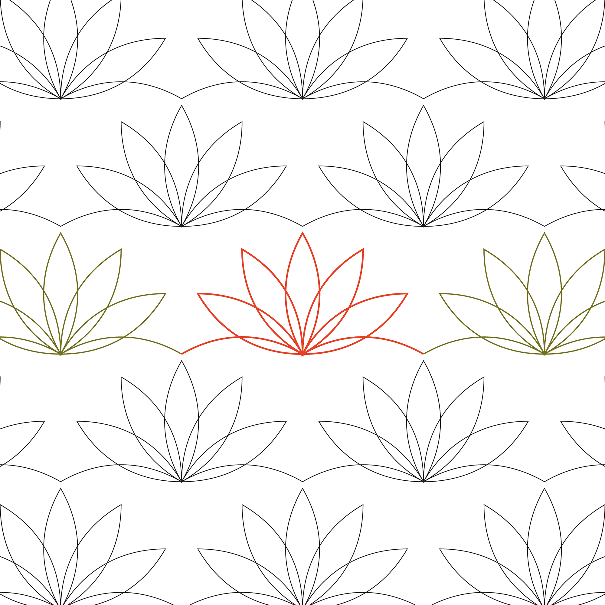 Water Lily Longarm Pantograph