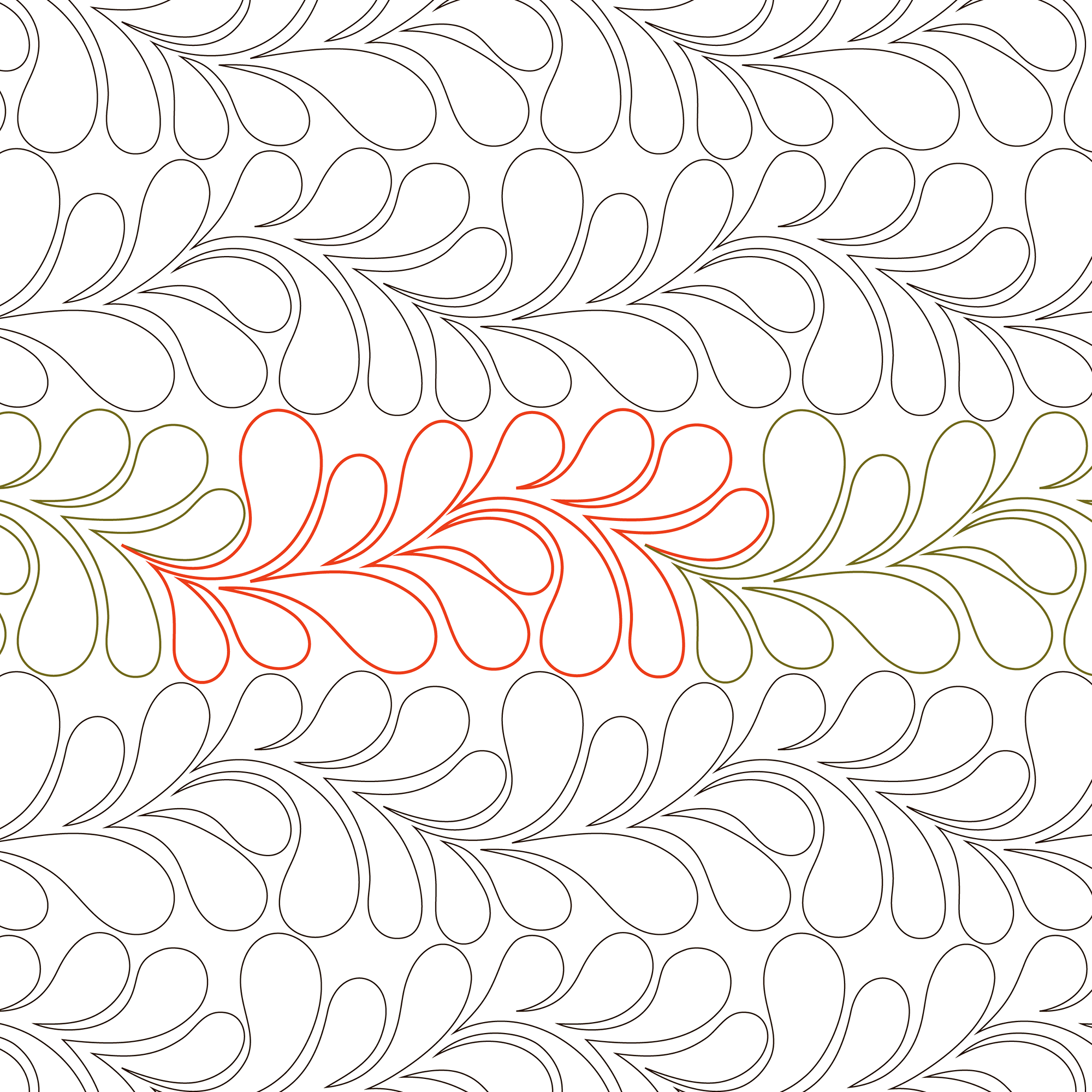 Whimsical Feathers Longarm Pantograph