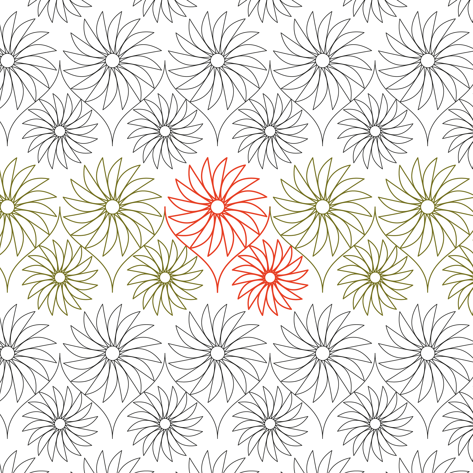 Windmill Flower Longarm Pantograph