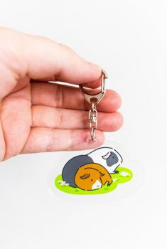 Come Sit With Me Guinea Pig Key Ring