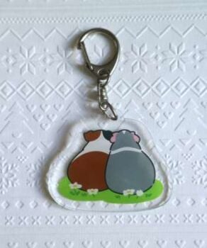 Best Friends Guinea Pig Key Ring