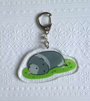 Kick Back & Relax Guinea Pig Key Ring