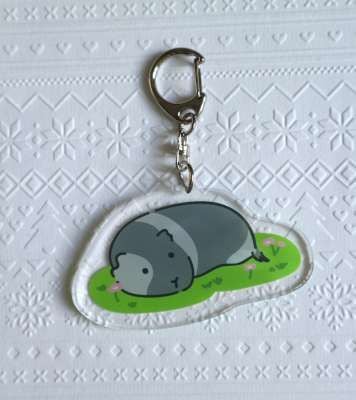 Kick Back & Relax Guinea Pig Key Ring