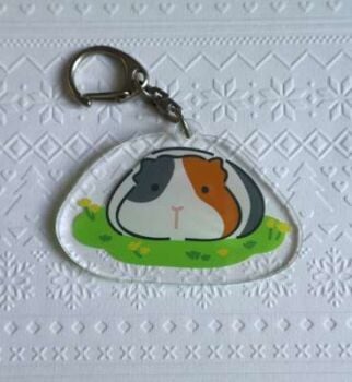 Lazy Daisy Guinea Pig Key Ring