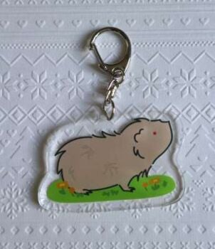 Abyssinian Guinea Pig Key Ring