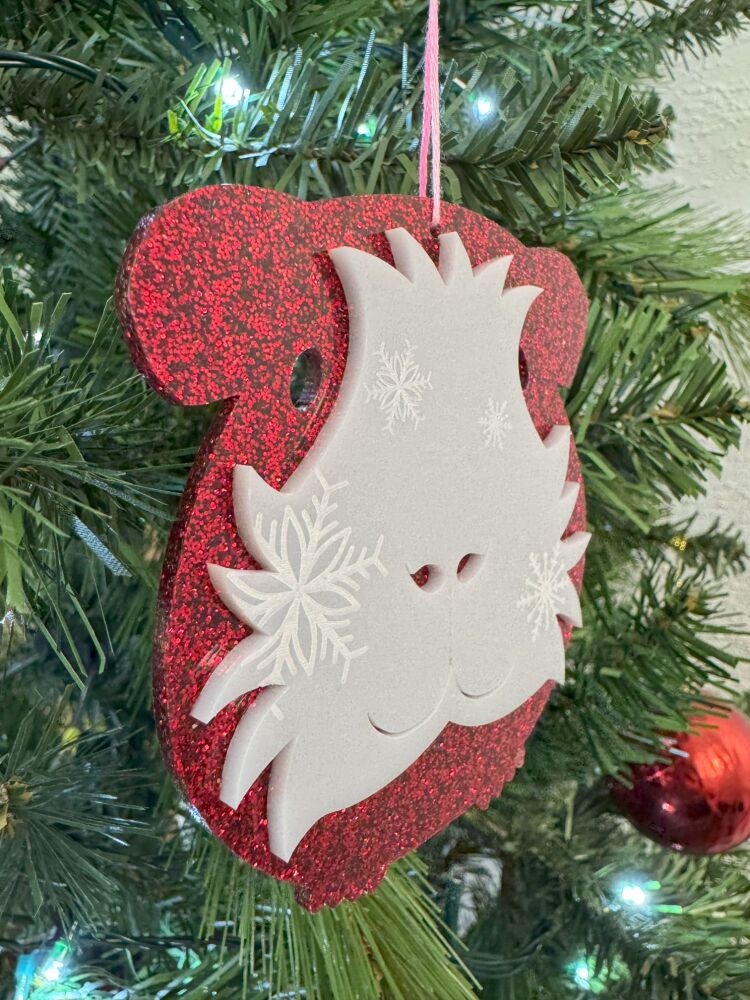 Ruby - 3D Laser Cut & Engraved Acrylic Guinea Pig Ornament