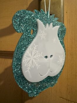 Jade - 3D Laser Cut & Engraved Acrylic Guinea Pig Ornament