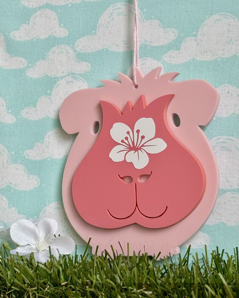 B1 - Petal - 3D Laser Cut Guinea Pig Ornament