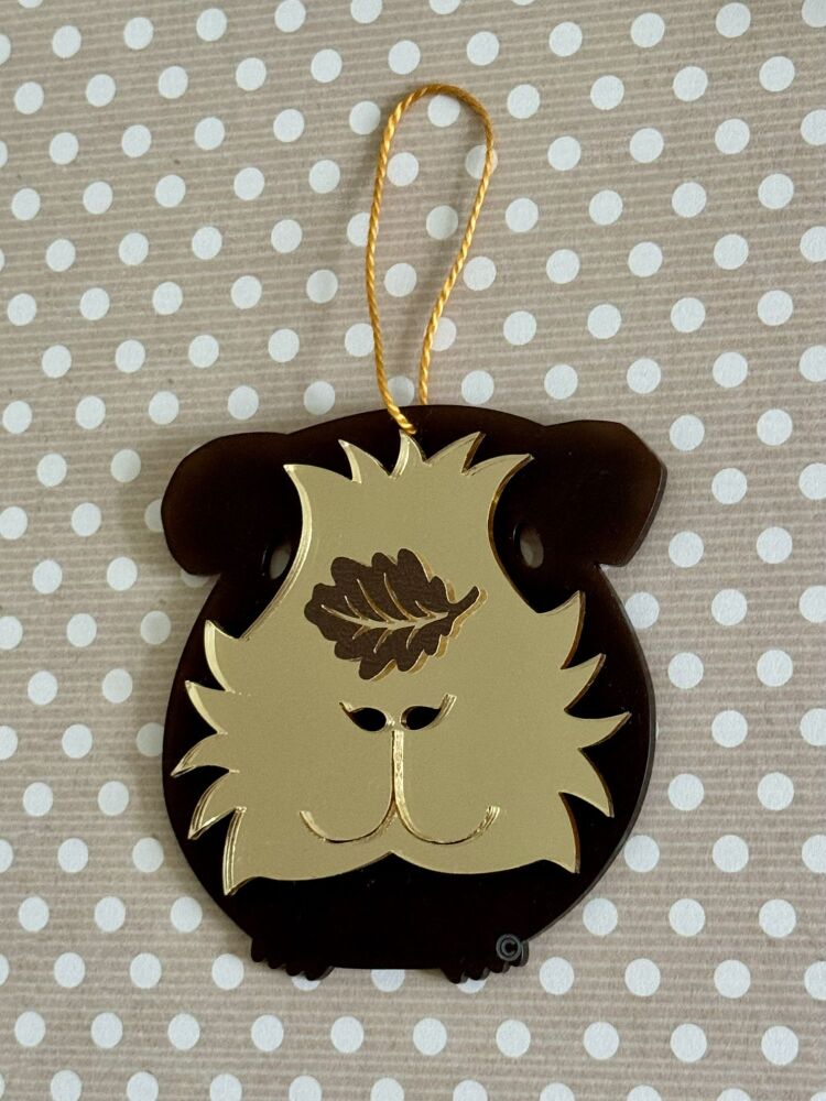 D2 - Orla - 3D Laser Cut Guinea Pig Autumn Ornament