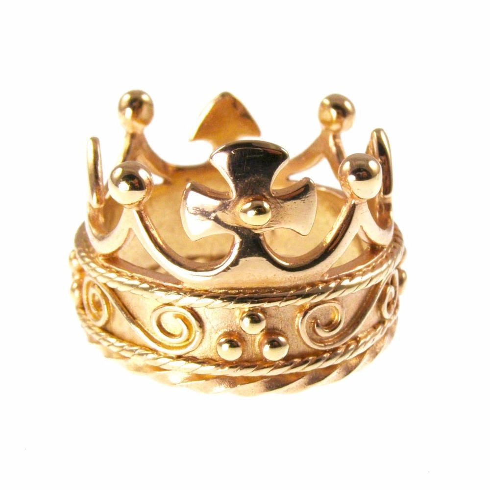 Rose gold crown ring