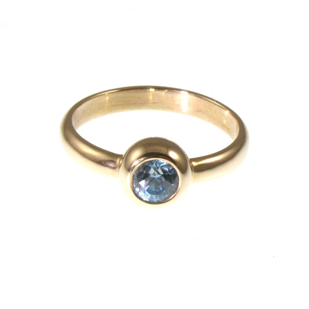 Blue Zircon ring