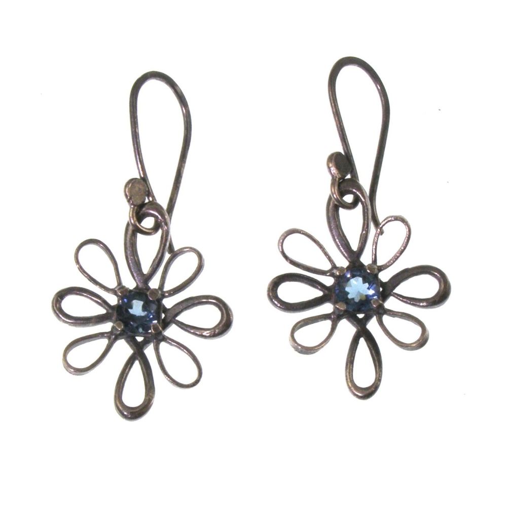 Ornate flower earrings
